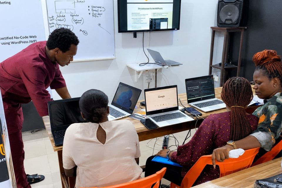 Parishioners learning digital skills